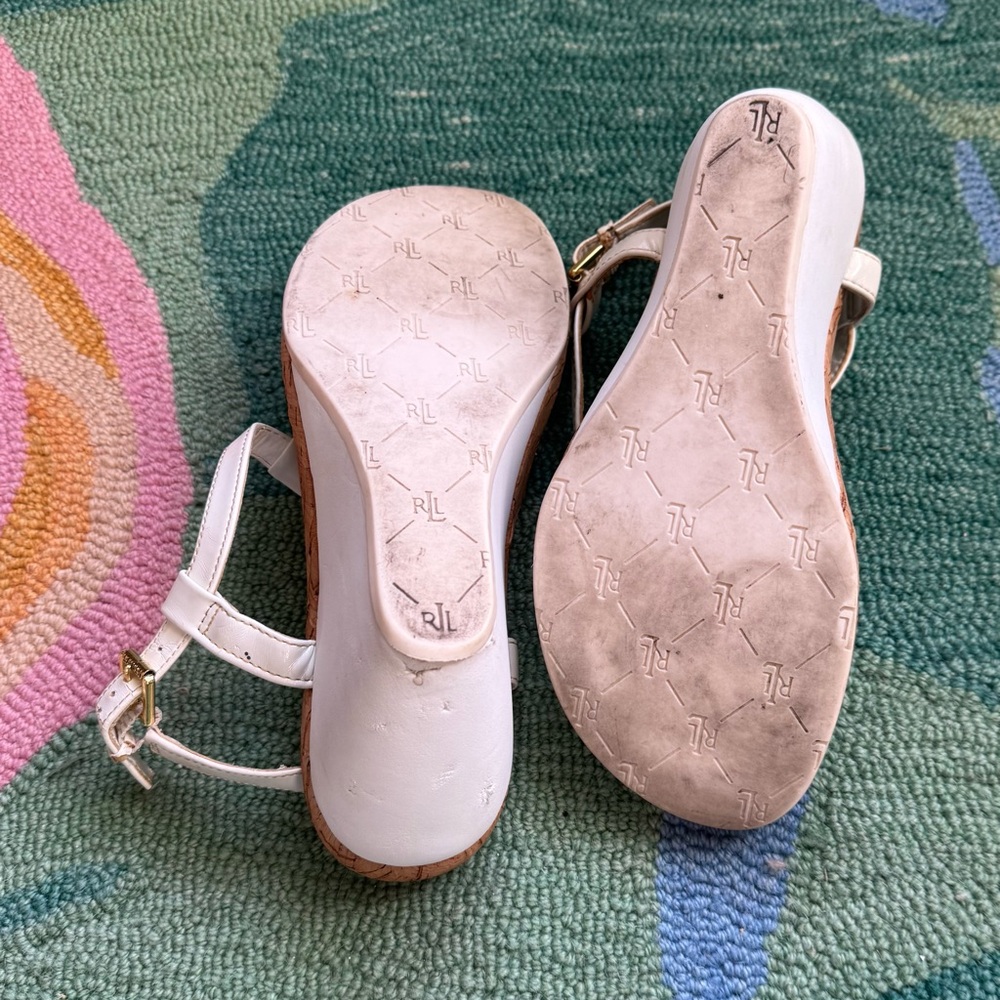 Ralph Lauren Reeta Cork Wedge Size 6.5 - Picture 8 of 9